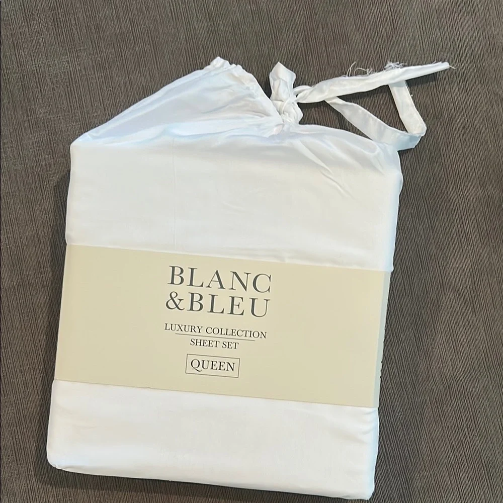 BLANC & BLEU Luxury Collection White Sheet Set - Queen NWT